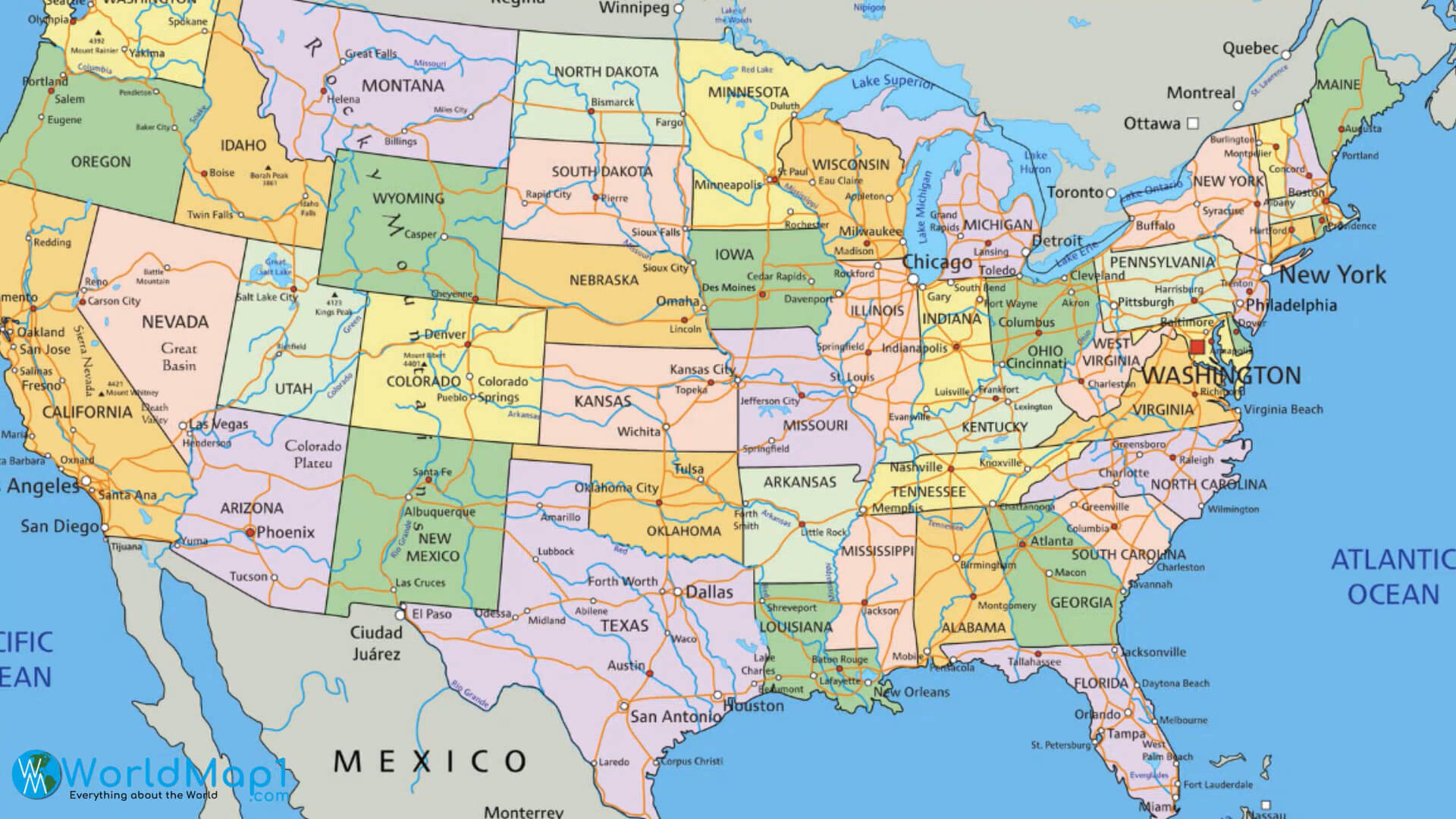 Texas Political Map USA